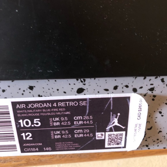 Jordan 4 what the dead stock - Picture 2 of 3
